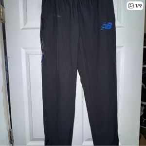New Balance Men's Black Joggers with Blue Logo